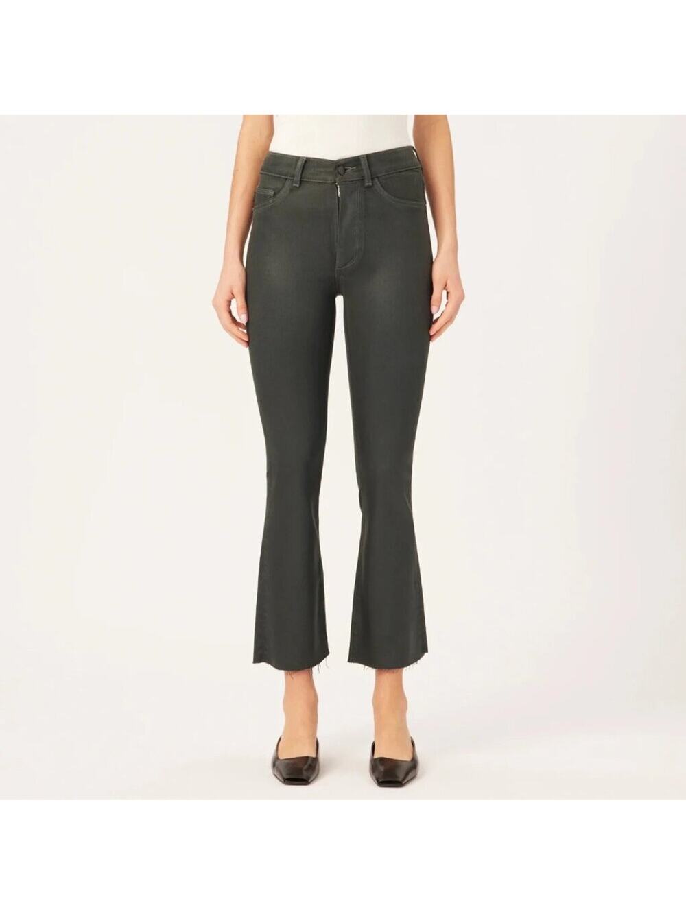 NWT DL1961 Bridget Boot High Rise Instasculpt Jeans Denim in Deep Pine Coated 26